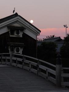 安居橋と月