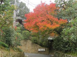 粟田山荘と紅葉