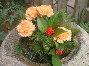 水盤の花