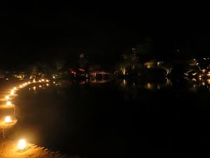 真っ暗な印月池