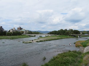 賀茂川（左）と高野川（右）