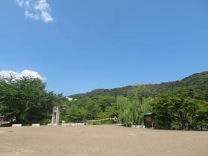 夏空と円山公園