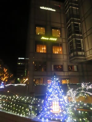 イルミネーションとホテルオークラ京都