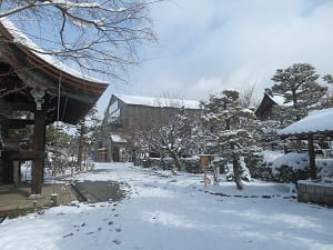 唐門付近の雪景色