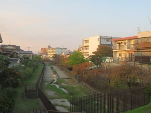 淀水路の夕焼け