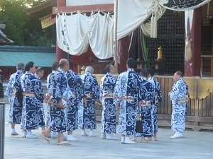 囃子方の参拝