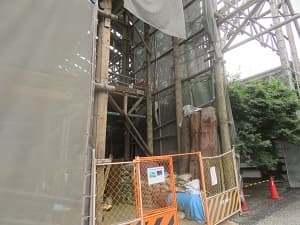 工事中の庫裏