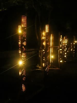 展望台の竹細工